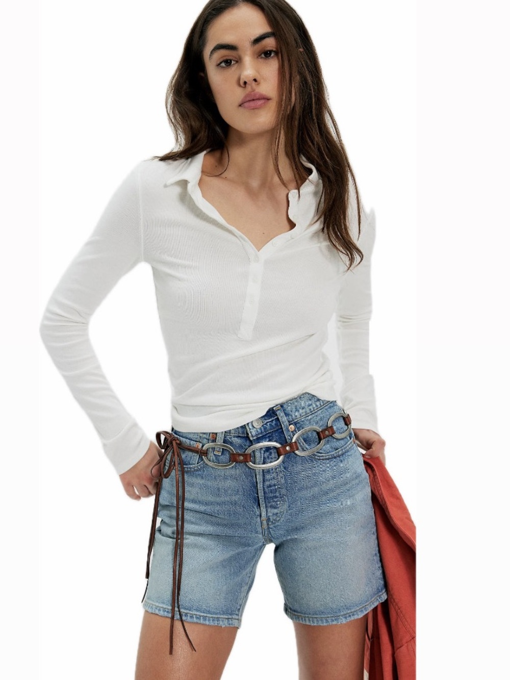 LEVI’S 501 MID THIGH HIGH-RISE BUTTON FLY DENIM SHORTS TAKE OFF DENIM WOMEN 26